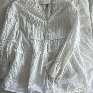 White Button-Up Women's Top
